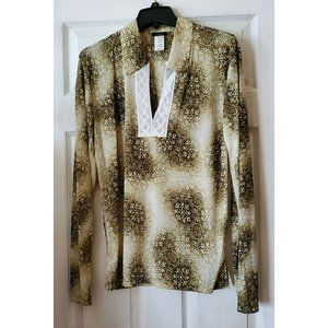 VINTAGE CLONE USA UNISEX LONG SLEEVE BEIGE SHIRT SIZE M NWOT